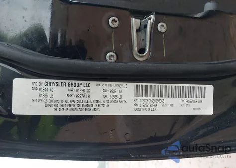 2013 Dodge Dart Limited from USA, damaged, VIN 1C3CDFCA4DD199369